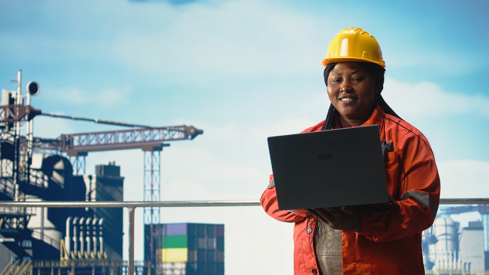 Equipa a trabalhar em obra industrial